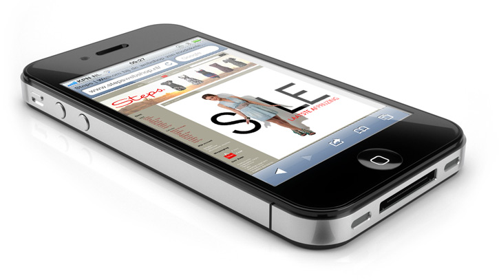 De Steps webwinkel op een iPhone Steps op iPhone