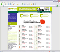 screenshot Plus drive-in webshop