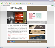 screenshot Ste Claire website